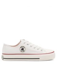 Beverly Hills Polo Club Trampki WP40-OG-31-1 Biały. Białe trampki Beverly Hills Polo Club, bez wzorów, z materiału, bez zapięcia. Za 119.99 zł.