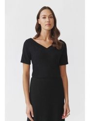 TATUUM Bluzka w kolorze czarnym rozmiar: S. Czarne bluzki Tatuum, s, bez wzorów, bez kołnierzyka, bez ramiączek. Za 100.99 zł.