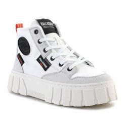 Buty Palladium Pallatower Hi W 98573-116-M białe. Białe buty treningowe bez wzorów, z gumy, bez zapięcia. Za 718.43 zł.