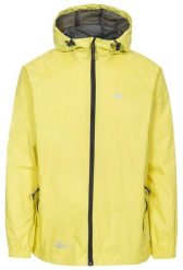 Kurtka 2058 Qikpac - Unisex kurtka przeciwdeszczowa packaway żółta. Żółte kurtki przeciwdeszczowe 2117 OF SWEDEN, xs, bez wzorów, z poliamidu, bez kaptura, do jazdy konnej. Za 122.50 zł.