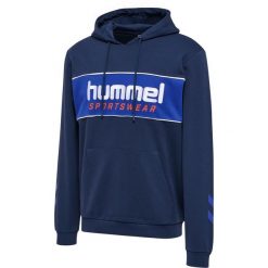 Bluza z kapturem Hummel Legacy Julian. Niebieskie bluzy Hummel, s, bez wzorów, z bawełny, retro, bez ramiączek, z kapturem. Za 273.50 zł.