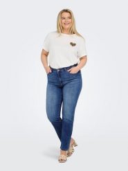 ONLY Carmakoma Dżinsy - Slim fit - w kolorze niebieskim rozmiar: 54/L32. Niebieskie jeansy Only Carmakoma, l, z aplikacjami, ze skóry, klasyczne. Za 100.99 zł.