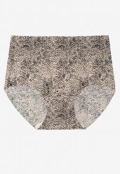 Czarno-Beżowe Bezszwowe Majtki Figi High Waist Dolevia. Czarne figi Renee, bez wzorów, z podwyższonym stanem. W wyprzedaży za 11.99 zł.