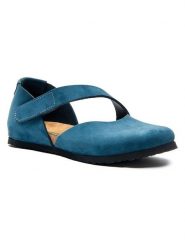 Comfortfusse Skórzane baleriny w kolorze granatowym rozmiar: 41. Niebieskie baleriny Comfortfüße, bez wzorów, z nubiku, bez obcasa, bez zapięcia. Za 260.99 zł.