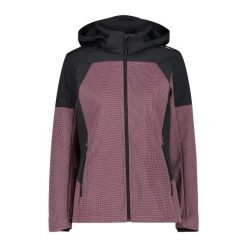 Damska wodoodporna kurtka z kapturem CMP. Czerwone kurtki CMP, xl, bez wzorów, z softshellu, eleganckie, z kapturem. Za 342.50 zł.