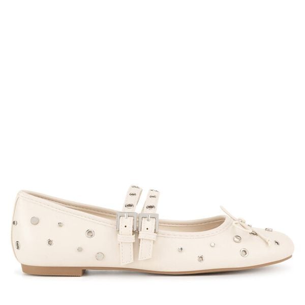 Baleriny JENNY. Brązowe baleriny Jenny, bez wzorów, bez obcasa, bez zapięcia. Za 95.99 zł.