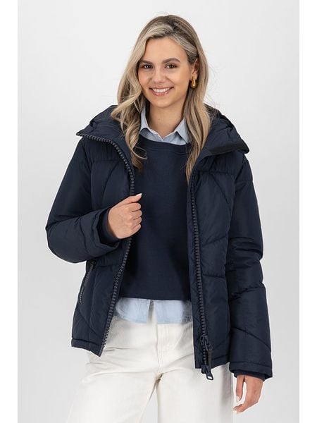 Alife and kickin Kurtka zimowa "KasandraAK" w kolorze granatowym rozmiar: XL. Niebieskie kurtki Alife and Kickin, na zimę, xl, bez wzorów, z puchu, bez kaptura. Za 325.79 zł.