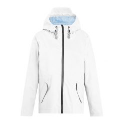 Damska Kurtka Bayletta Plain Waterproof Jacket. Białe kurtki przeciwdeszczowe Regatta, bez wzorów, bez kaptura, trekkingowe. Za 269.99 zł.