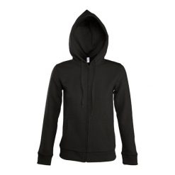 Damska Bluza Z Kapturem Seven Full Zip. Czarne bluzy SOL'S, s, bez wzorów, bez ramiączek, z kapturem. Za 179.99 zł.