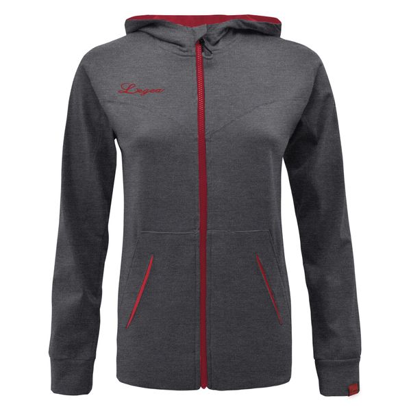 Bluza z kapturem OSHA damska ciemnoszaro-różowa. Czerwone bluzy LEGEA, bez wzorów, z bawełny, sportowe, bez ramiączek, z kapturem. W wyprzedaży za 104.00 zł.