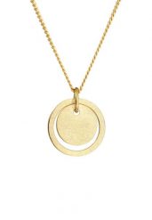 Elli Damski wisiorek okrągły Geo Trend Matt Basic w pozłacanym srebrze próby 925 Sterling Silver Naszyjniki 1 ct. Szare naszyjniki Elli, z materiału, pozłacane. Za 211.64 zł.
