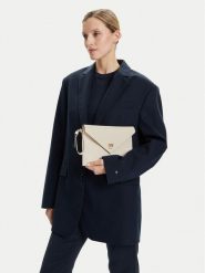 PINKO Torebka Flat Purse Handle AI 25-26 PCPL104820 A0F1 Écru. Kopertówki Pinko, bez wzorów, ze skóry, bez dodatków. Za 569.99 zł.