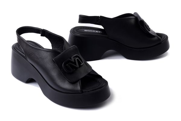 BOCCATO 500 4700 27 TSYH black, sandały damskie. Czarne sandały Boccato, bez wzorów, ze skóry, bez obcasa, na obcasie, bez zapięcia. Za 324.90 zł.