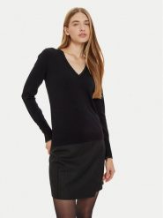 Liu Jo Sweter WF4007 MS49I Czarny Regular Fit. Czarne swetry Liu Jo, m, bez wzorów, z wiskozy, bez ramiączek. Za 299.99 zł.