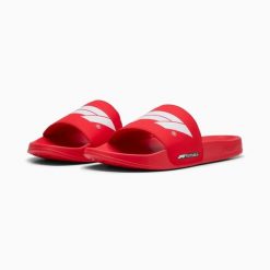 Klapki unisex Puma F1 LEADCAT 2.0 LOGO czerwone 30884602 r 46. Czerwone klapki Puma, bez wzorów, z materiału, bez obcasa, bez zapięcia. Za 181.34 zł.