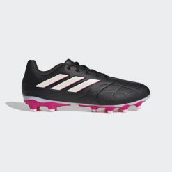 Buty Copa Pure.3 MG. Białe buty treningowe adidas, bez wzorów, ze skóry, bez zapięcia, do piłki nożnej. Za 252.99 zł.