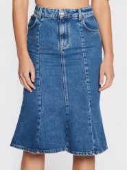 Pinko Spódnica jeansowa Gracchio 1J1119 A0A0 Niebieski Regular Fit. Niebieskie spódnice Pinko, bez wzorów, z bawełny. Za 899.99 zł.