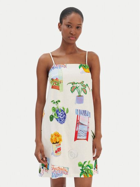 Seafolly Sukienka letnia La Boca 55652-DR Écru Regular Fit. Sukienki Seafolly, xl, bez wzorów, z bawełny, bez kołnierzyka, bez ramiączek. Za 509.99 zł.