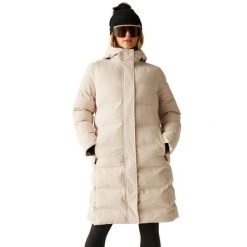 Kurtka Ocieplana Damska Wander. Fioletowe kurtki przeciwdeszczowe Dare 2b, xs, z aplikacjami, z dzianiny, z kapturem, trekkingowe. Za 236.99 zł.