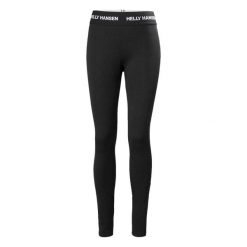 Legginsy damskie Helly Hansen Lifa Merino Midweight. Czarne legginsy Helly Hansen, bez wzorów, z wełny, sportowe. Za 369.50 zł.