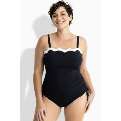 Damskie Strój kąpielowy miękkie miseczki odczepiane ramiączka. Czarne stroje jednoczęściowe Ulla Popken, bez wzorów, z elastanu, sportowe. Za 279.99 zł.