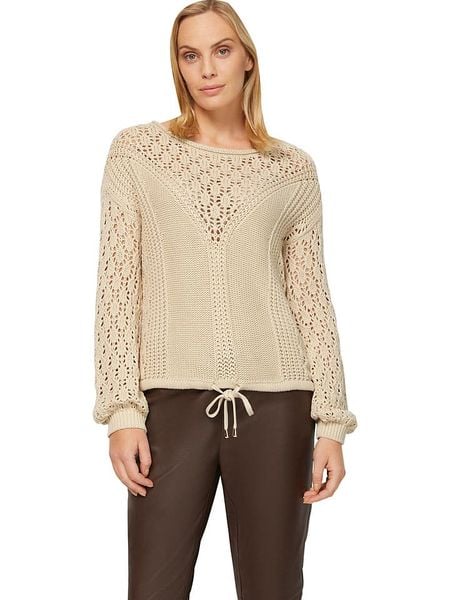 Heine Sweter w kolorze beżowym rozmiar: 42. Brązowe swetry Heine, bez wzorów, ze splotem, bez ramiączek. Za 100.75 zł.