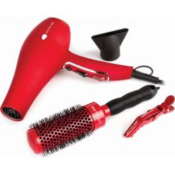 Suszarka do włosów CORIOLISS Red Flow. Czerwone lokówki CORIOLISS. Za 218.50 zł.
