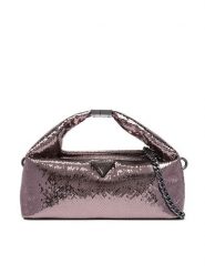 Guess Torebka Jewels Mini HWKM22 48740 Srebrny. Szare kopertówki Guess, z aplikacjami, ze skóry, wizytowe, bez dodatków. Za 544.99 zł.
