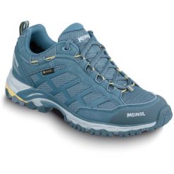 Buty turystyczne damskie Meindl Caribe Lady z membraną Gore - Tex. Niebieskie buty trekkingowe MEINDL, z gore-texu, bez zapięcia. Za 724.65 zł.