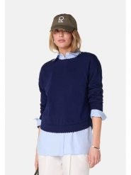 Rodier Sweter w kolorze granatowym rozmiar: L. Niebieskie swetry Rodier, l, bez wzorów, z kaszmiru, klasyczne, bez ramiączek. Za 256.70 zł.