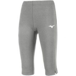 Damskie legginsy Mizuno High-Kyu Capri. Szare legginsy Mizuno, bez wzorów, sportowe. Za 161.00 zł.