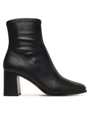 Aldo Botki Marlo 14166815 Czarny. Czarne botki Aldo, bez wzorów, ze skóry, bez obcasa, na słupku, bez zapięcia. Za 559.99 zł.