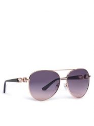 Guess Okulary przeciwsłoneczne GU00158 Czarny. Czarne okulary przeciwsłoneczne Guess, z aplikacjami, z tworzywa sztucznego, plastikowe. Za 299.99 zł.