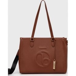 Nobo torebka kolor brązowy. Brązowe shopper bag NOBO, bez wzorów, bez dodatków. W wyprzedaży za 179.99 zł.