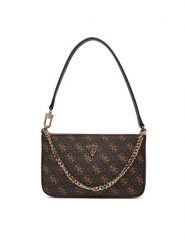 Guess Torebka Noelle II Mini HWQG96 72720 Brązowy. Brązowe torebki klasyczne Guess, z aplikacjami, ze skóry, bez dodatków. Za 549.99 zł.