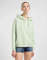 DAMSKA BLUZA LEE ESSENTIAL HOODIE SOFT SAGE 112363839. Bluzy Lee, s, bez wzorów, bez ramiączek, z kapturem. Za 199.99 zł.