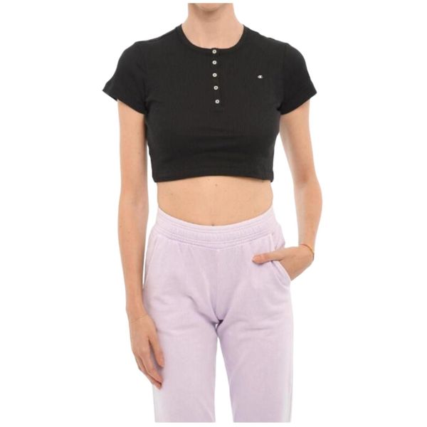 Koszulka sportowa damska Champion Classic. Czarne t-shirty sportowe Champion, l, bez wzorów, z bawełny, bez ramiączek. W wyprzedaży za 97.00 zł.