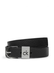 Calvin Klein Pasek Damski Ck Loop Thin Round Buckle 2.5 K60K612856 Czarny. Czarne paski Calvin Klein, bez wzorów, ze skóry. Za 199.99 zł.