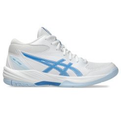 Damskie buty halowe Asics Gel-Task MT 4. Białe buty treningowe ASICS, bez wzorów, ze skóry, bez zapięcia, do piłki ręcznej. Za 447.00 zł.