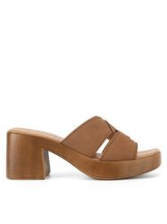 Lasocki Klapki WI16-MIKS-01 Brązowy. Brązowe klapki Lasocki, bez wzorów, ze skóry, bez obcasa, bez zapięcia. Za 169.99 zł.