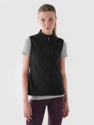 4F Bezrękawnik do biegania Ultralight damski - czarny XS. Czarne kamizelki 4f, s, bez wzorów, z dzianiny, klasyczne, bez ramiączek, bez kaptura, do biegania. Za 249.99 zł.