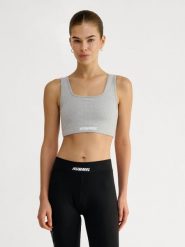 Koszulka damska Hummel Elemental. Szare t-shirty sportowe Hummel, s, bez wzorów, z bawełny, bez ramiączek, do piłki nożnej. Za 121.00 zł.