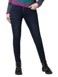 Timezone Dżinsy "Enya" - Slim fit - w kolorze granatowym rozmiar: W28/L32. Niebieskie jeansy Timezone, l, z aplikacjami, ze skóry, klasyczne, z podwyższonym stanem. Za 132.05 zł.