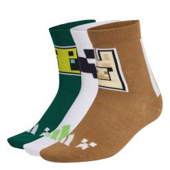 Skarpety Adidas Minecraft Youth. Brązowe skarpetki adidas, bez wzorów. Za 64.95 zł.