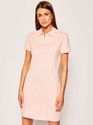 Lacoste Sukienka codzienna EF5473 Różowy Slim Fit. Czerwone sukienki Lacoste, na co dzień, bez wzorów, z bawełny, bez kołnierzyka, bez ramiączek, proste. Za 419.99 zł.