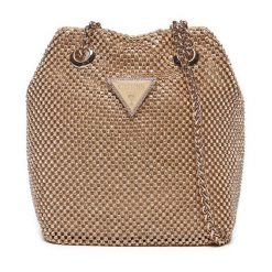 Torebka Guess. Żółte kopertówki Guess, z aplikacjami, wizytowe, bez dodatków. Za 699.99 zł.