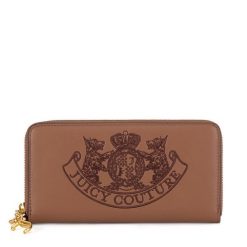 Duży Portfel Damski Juicy Couture. Brązowe portfele Juicy Couture, bez wzorów. Za 159.99 zł.