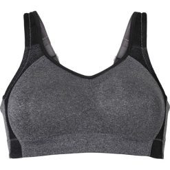 Biustonosz sportowy, średni stopień podtrzymywania biustu. Czarne biustonosze sportowe bonprix, bez wzorów. Za 94.99 zł.