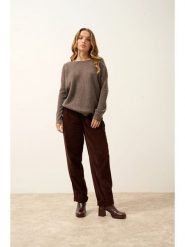Just Cashmere Kaszmirowy sweter "Ariana" w kolorze szarobrązowym rozmiar: S. Brązowe swetry Just Cashmere, s, bez wzorów, z kaszmiru, bez ramiączek. Za 478.99 zł.
