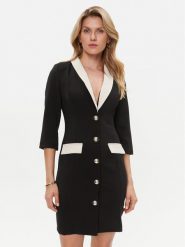 Rinascimento Sukienka koktajlowa CFC0019257002 Czarny Regular Fit. Czarne sukienki Rinascimento, s, bez wzorów, z syntetyku, wizytowe, bez kołnierzyka, bez ramiączek. Za 399.99 zł.